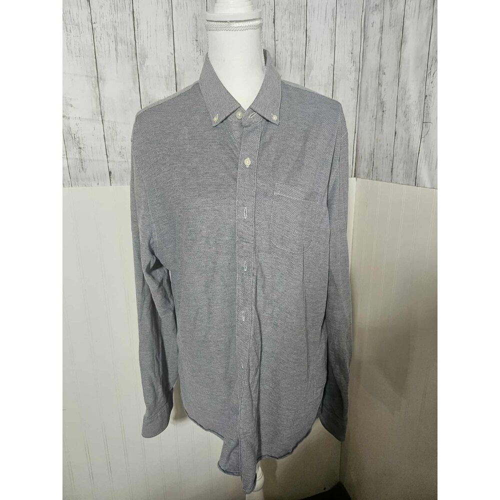 Bonobos Slim Fit Button Down Shirt XL Gray Pima Cotton Long Sleeve Mens NWOT/EUC